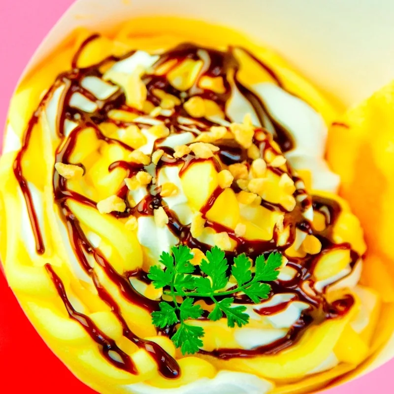 クレープ カスタードチョコクリーム